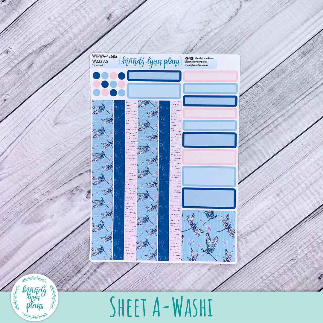 Weekly Kit || Wonderland 222 A5, B6, A6 || Stacked, Unstacked, Horizontal || Dragonflies || 368