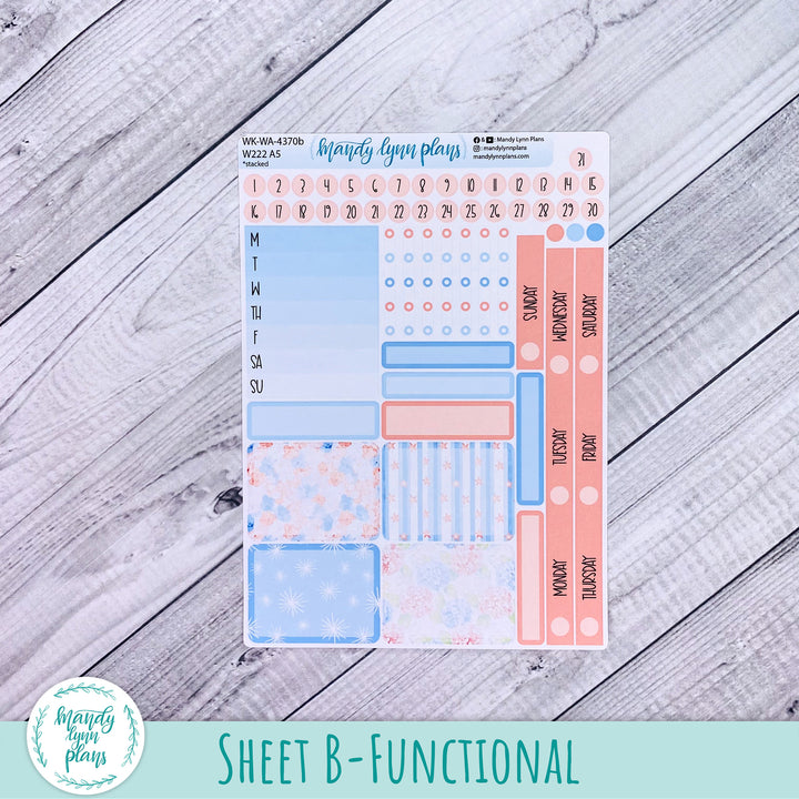 Weekly Kit || Wonderland 222 A5, B6, A6 || Stacked, Unstacked, Horizontal || Patriotic Posy || 370