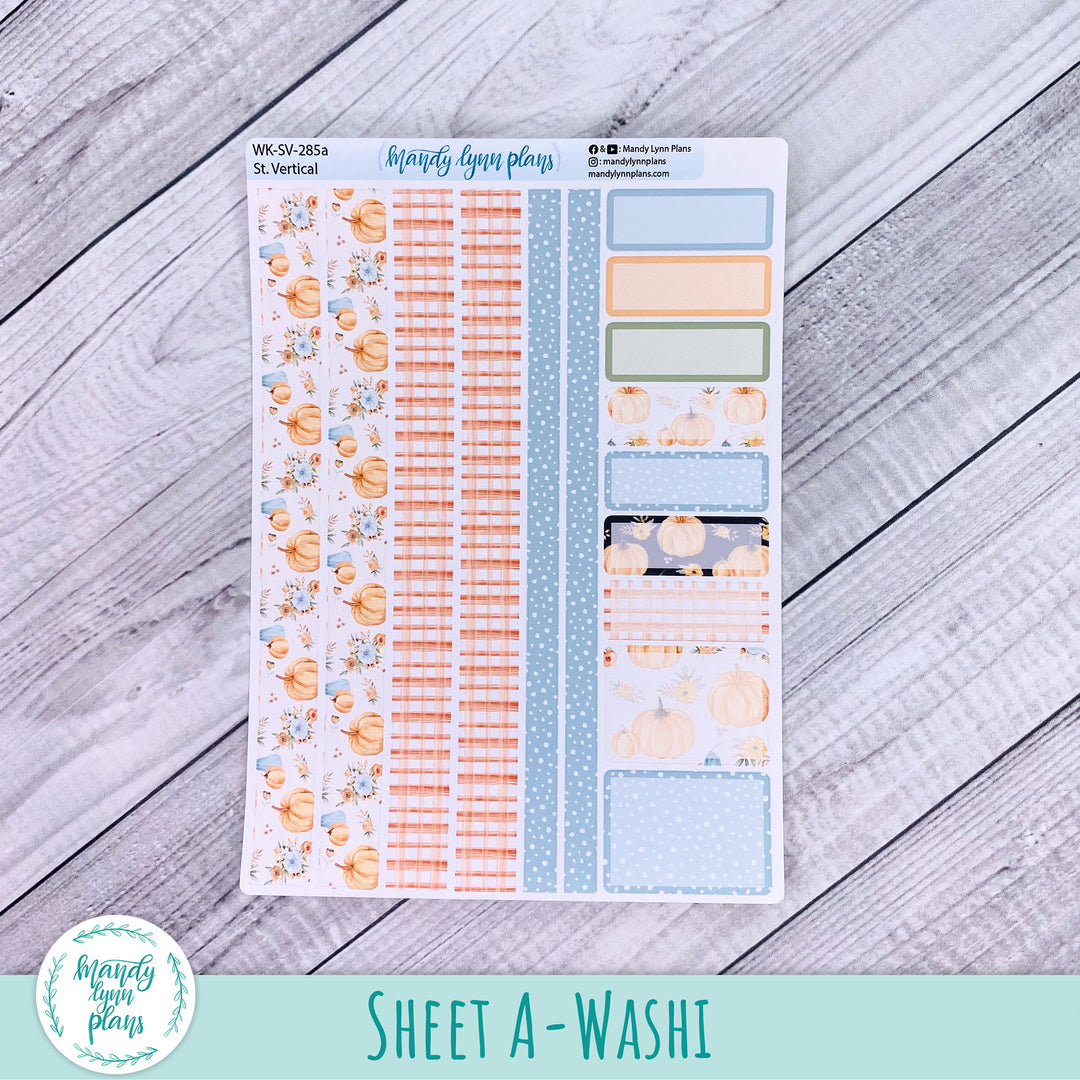 Standard Vertical Weekly Kit || Pumpkin Floral || WK-SV-285