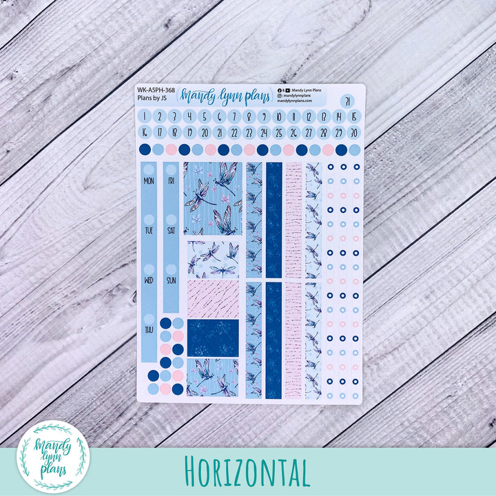 Weekly Kit || A5, B6, A6 Plans by Just Scribble || Dragonflies || 368