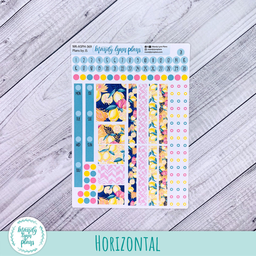Weekly Kit || A5, B6, A6 Plans by Just Scribble || Vibrant Lemonade || 369