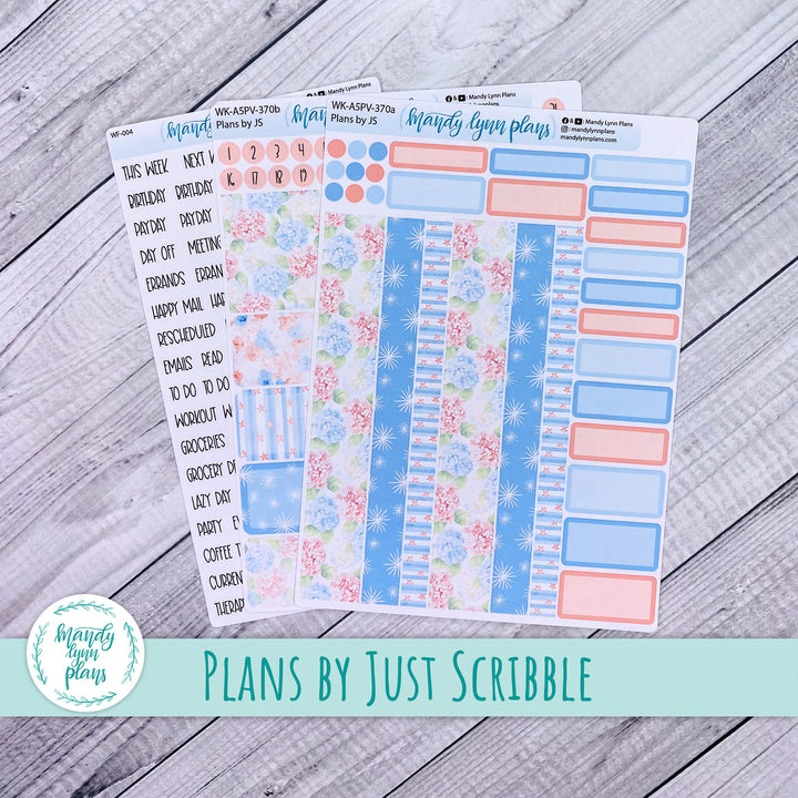 Weekly Kit || A5, B6, A6 Plans by Just Scribble || Patriotic Posy || 370