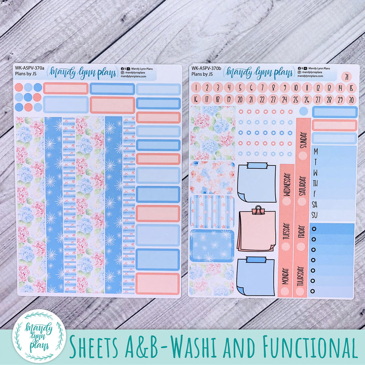 Weekly Kit || A5, B6, A6 Plans by Just Scribble || Patriotic Posy || 370