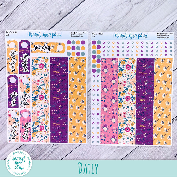 Daily Kit || A5, B6, A6 || Eclectic Blooms || 367