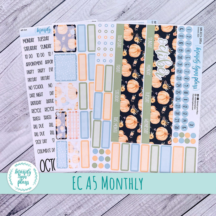 EC A5 October Monthly Kit || Pumpkin Floral || MK-EC5-285