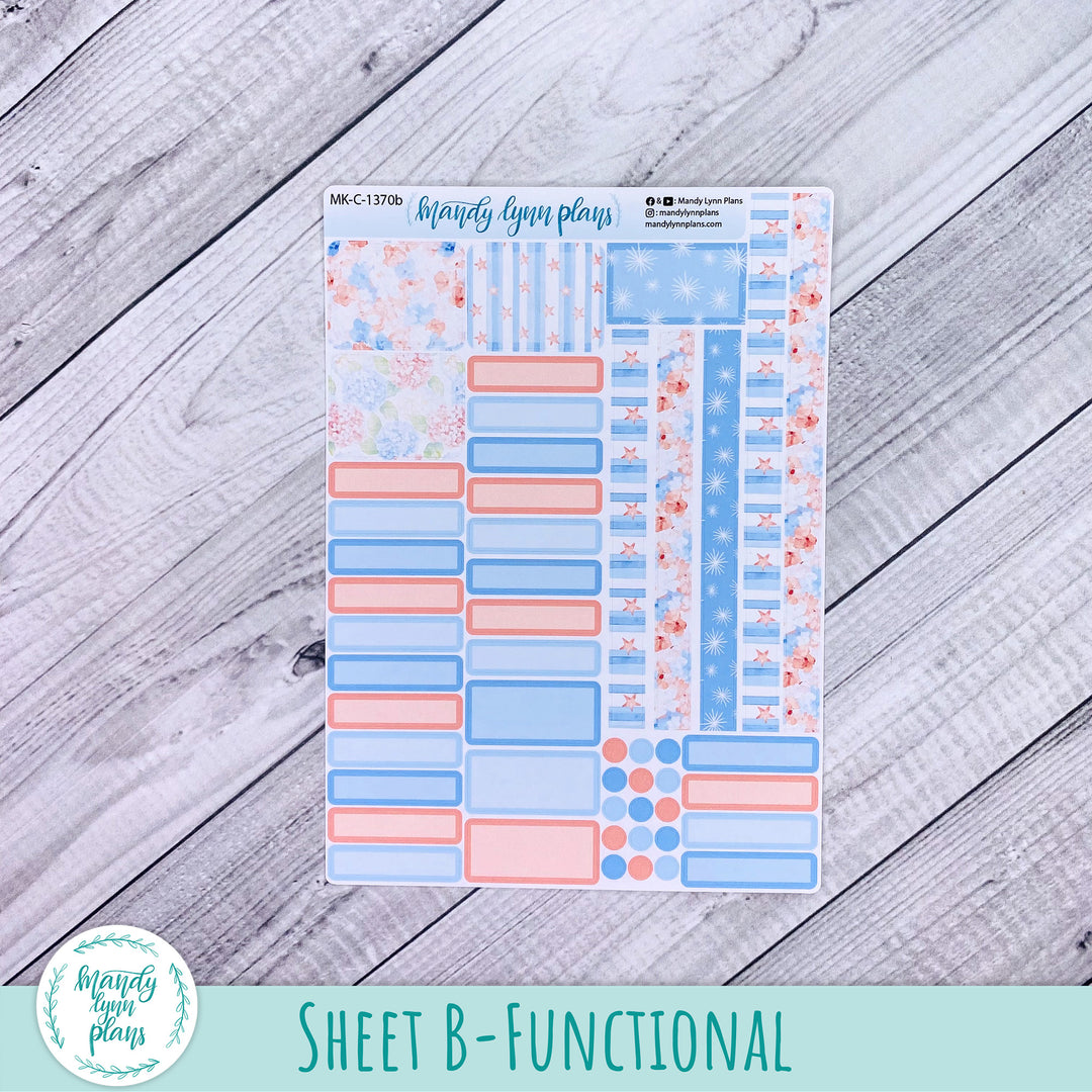 July 2026 or Any Month Monthly Kit || Hobonichi Cousin, Weeks, A6 || Patriotic Posy || 370