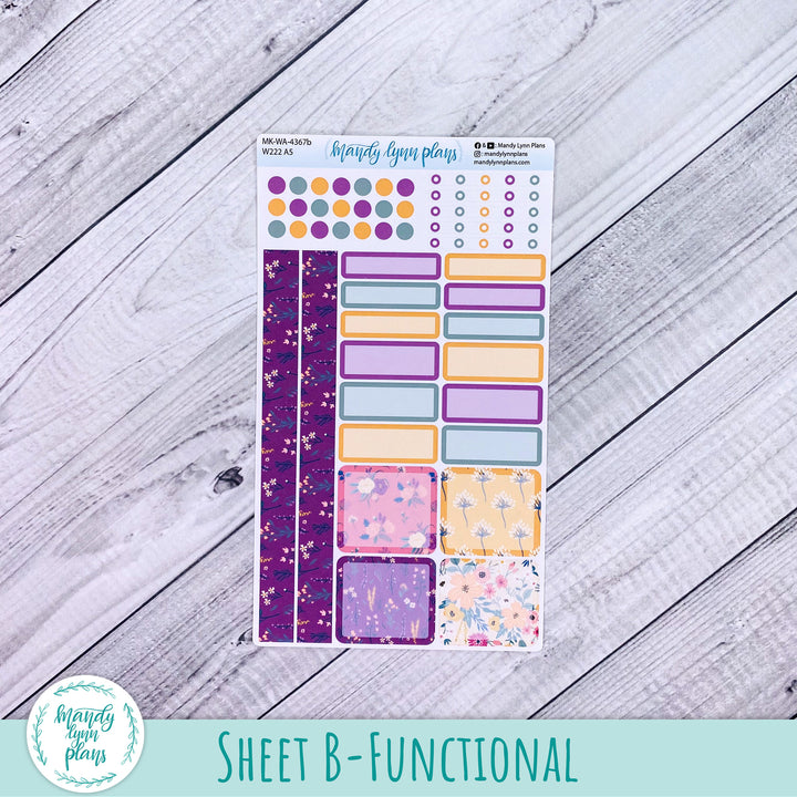 July 2026 or Any Month Monthly Kit || Wonderland 222 A5, B6, A6 || Eclectic Blooms || 367