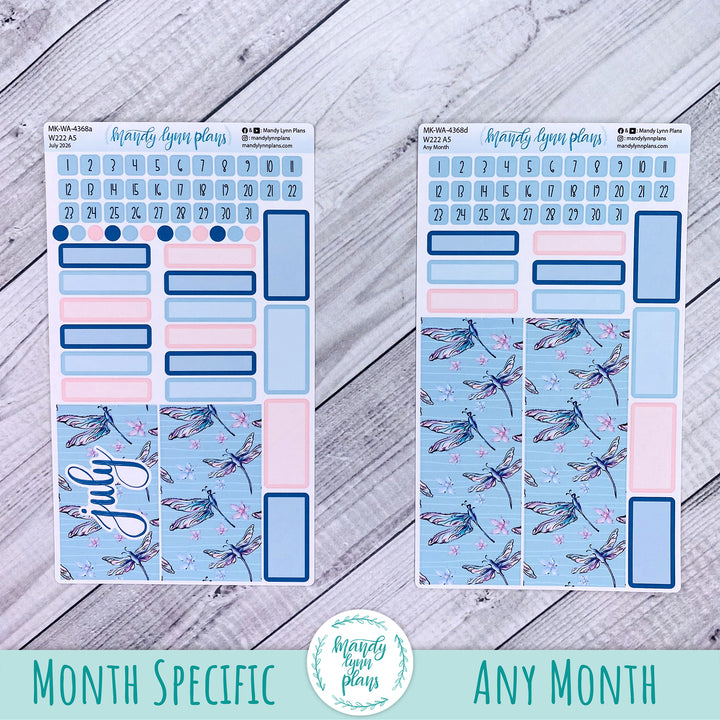 July 2026 or Any Month Monthly Kit || Wonderland 222 A5, B6, A6 || Dragonflies || 368