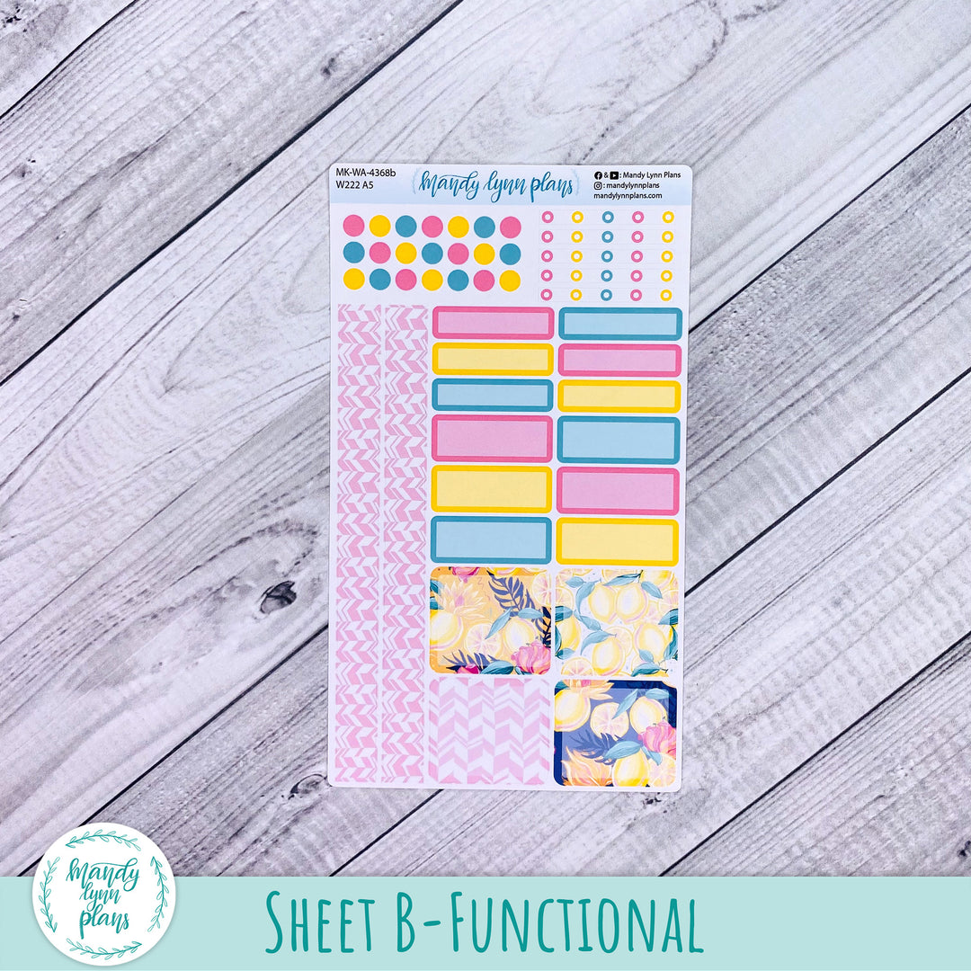 July 2026 or Any Month Monthly Kit || Wonderland 222 A5, B6, A6 || Vibrant Lemonade || 369