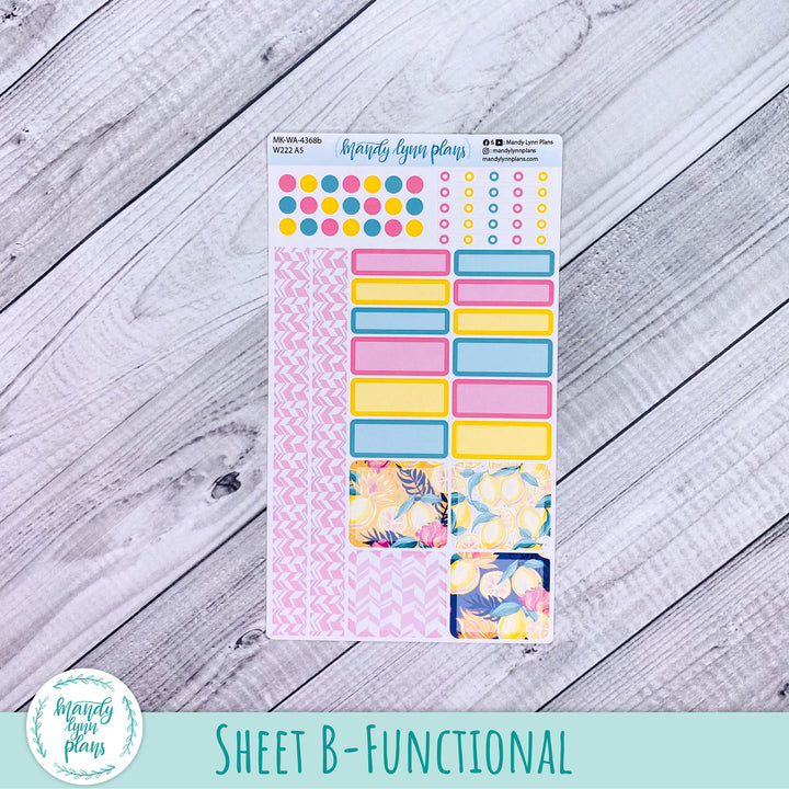 July 2026 or Any Month Monthly Kit || Wonderland 222 A5, B6, A6 || Vibrant Lemonade || 369