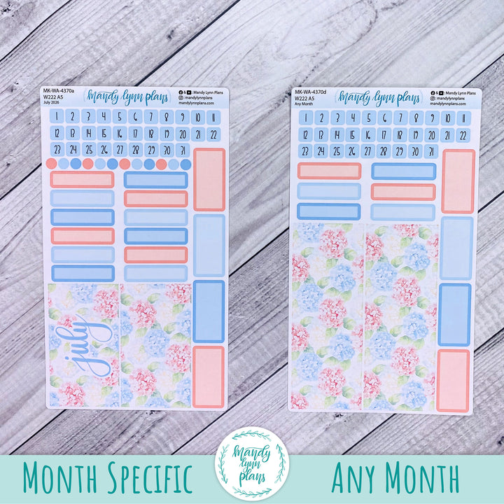 July 2026 or Any Month Monthly Kit || Wonderland 222 A5, B6, A6 || Patriotic Posy || 370
