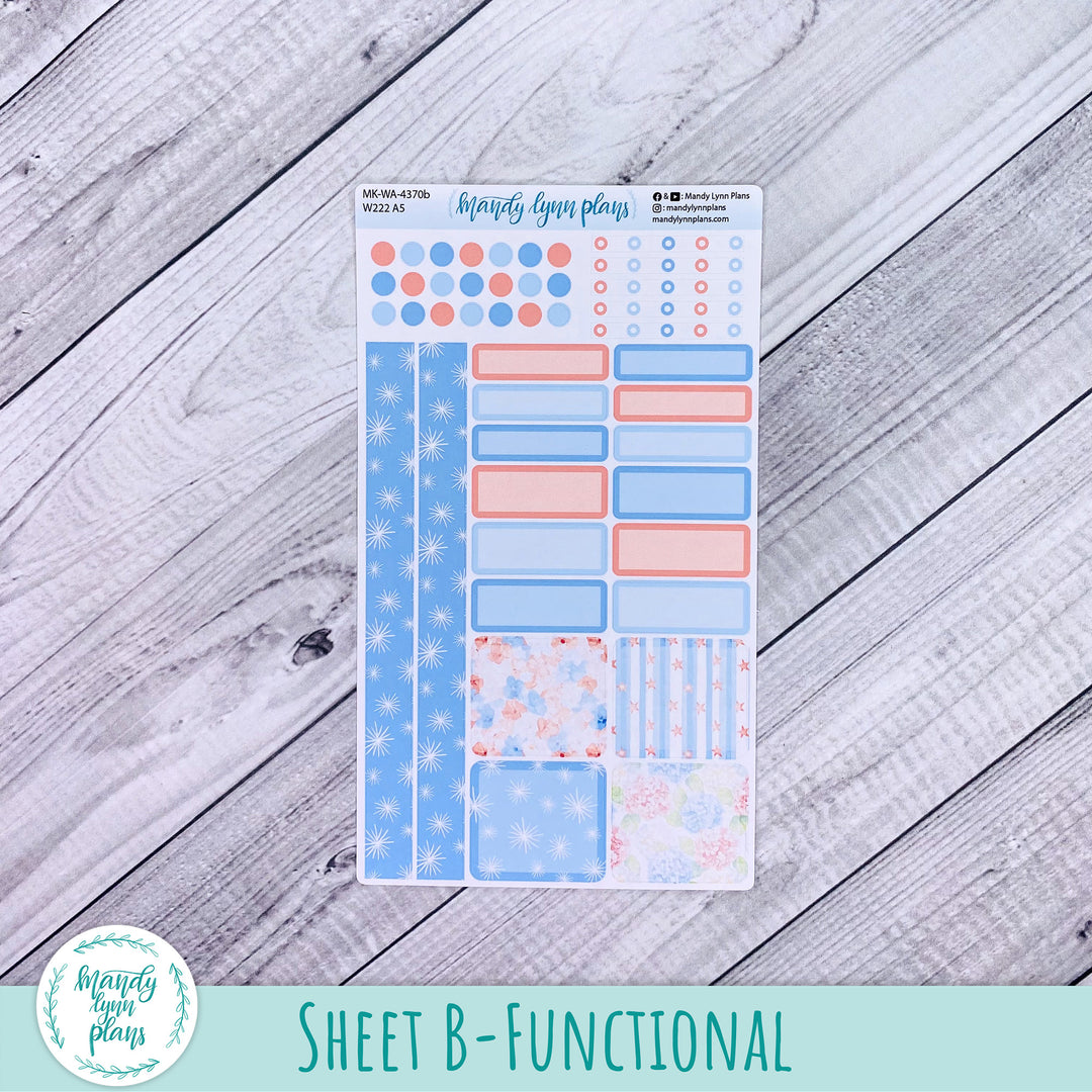 July 2026 or Any Month Monthly Kit || Wonderland 222 A5, B6, A6 || Patriotic Posy || 370