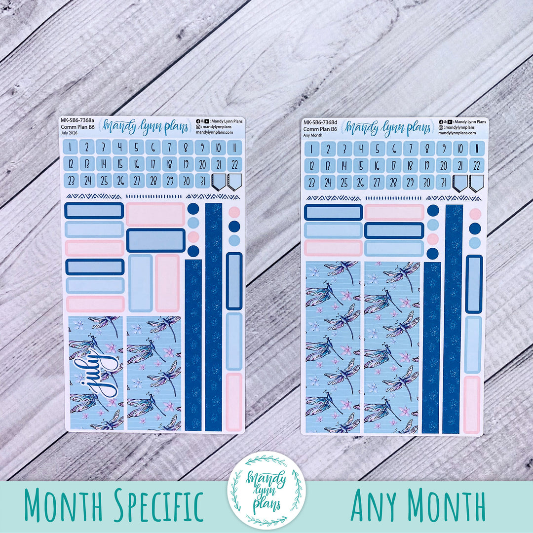 July 2026 or Any Month Monthly Kit || Sterling Ink A5, A5 Slim, B6, B6 Slim, N1, N2 Common Planner || Dragonflies || 368