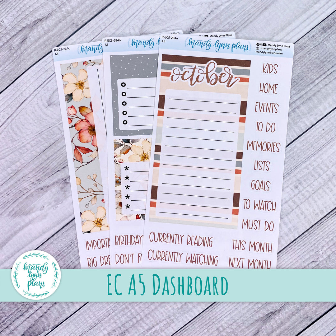 October EC A5 Dashboard Kit || Autumn Blooms || R-EC5-284