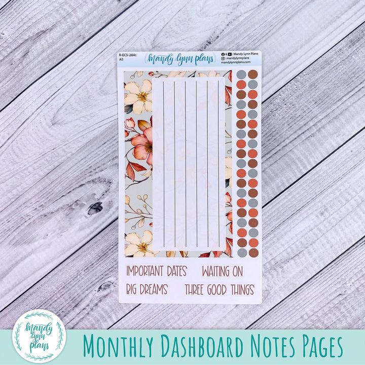 October EC A5 Dashboard Kit || Autumn Blooms || R-EC5-284