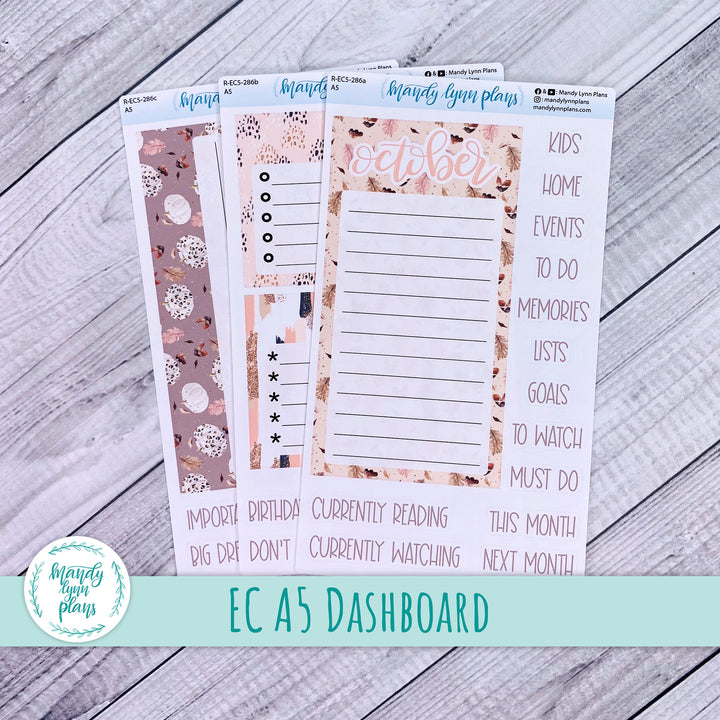 October EC A5 Dashboard Kit || Blush and Spice || R-EC5-286