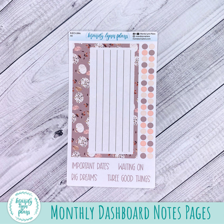 October EC A5 Dashboard Kit || Blush and Spice || R-EC5-286