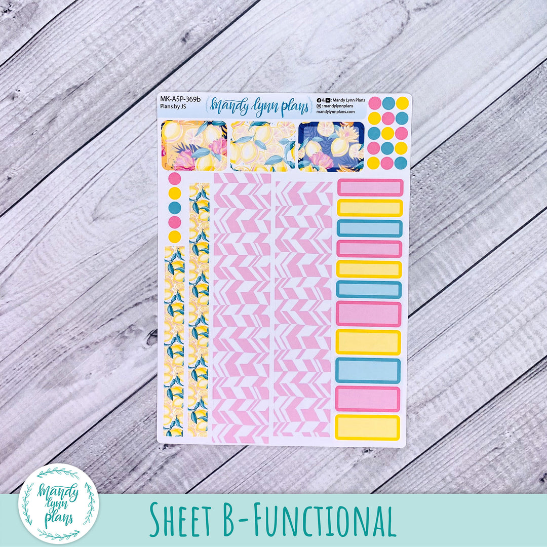 July 2026 or Any Month Monthly Kit || A5, B6, A6 Plans by Just Scribble || Vibrant Lemonade || 369