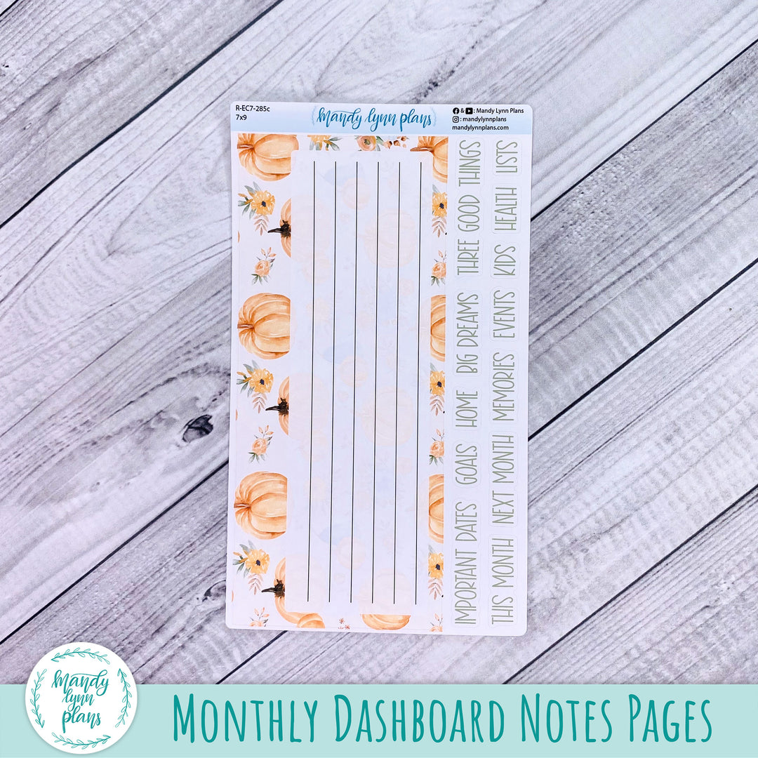 October EC 7x9 Dashboard Kit || Pumpkin Floral || R-EC7-285