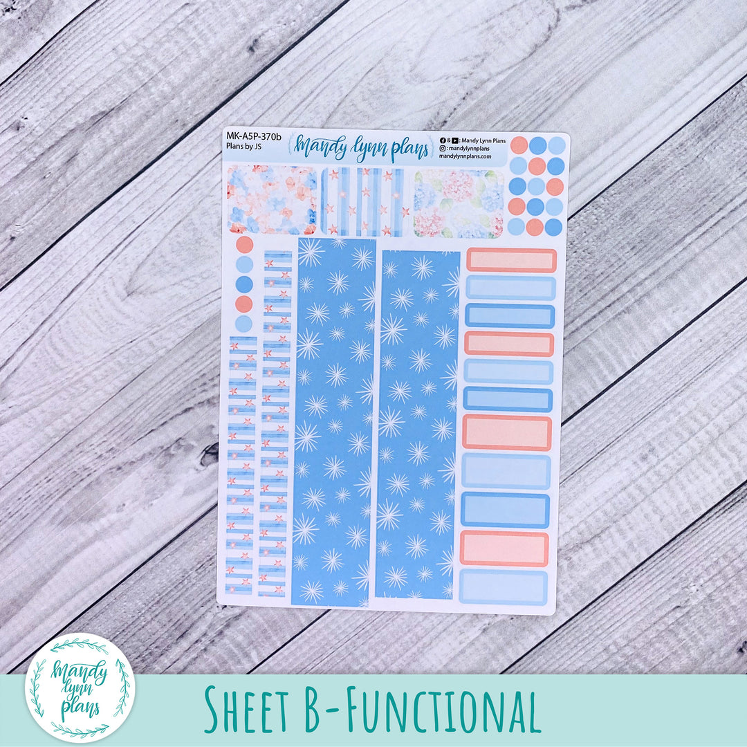 July 2026 or Any Month Monthly Kit || A5, B6, A6 Plans by Just Scribble || Patriotic Posy || 370