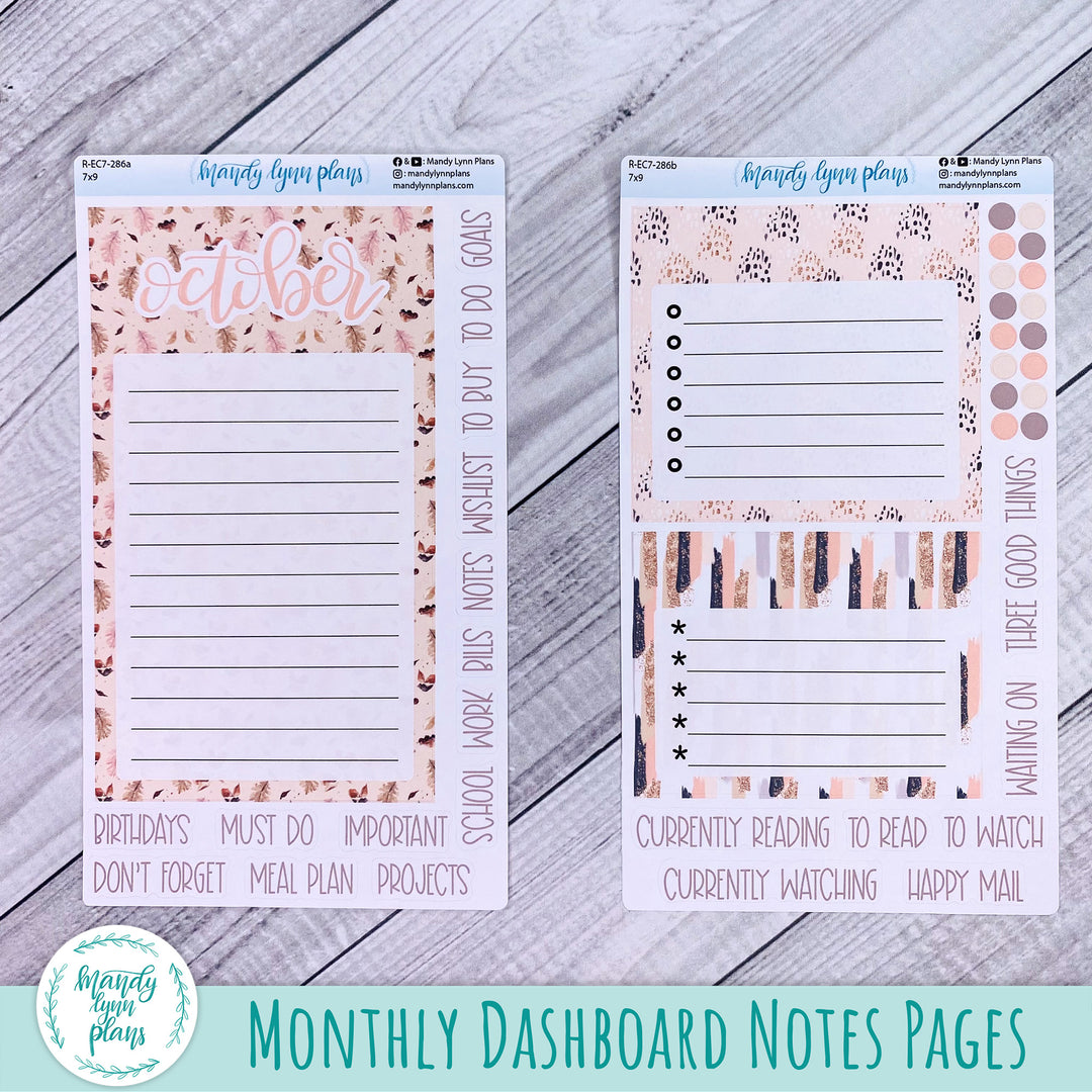 October EC 7x9 Dashboard Kit || Blush and Spice || R-EC7-286