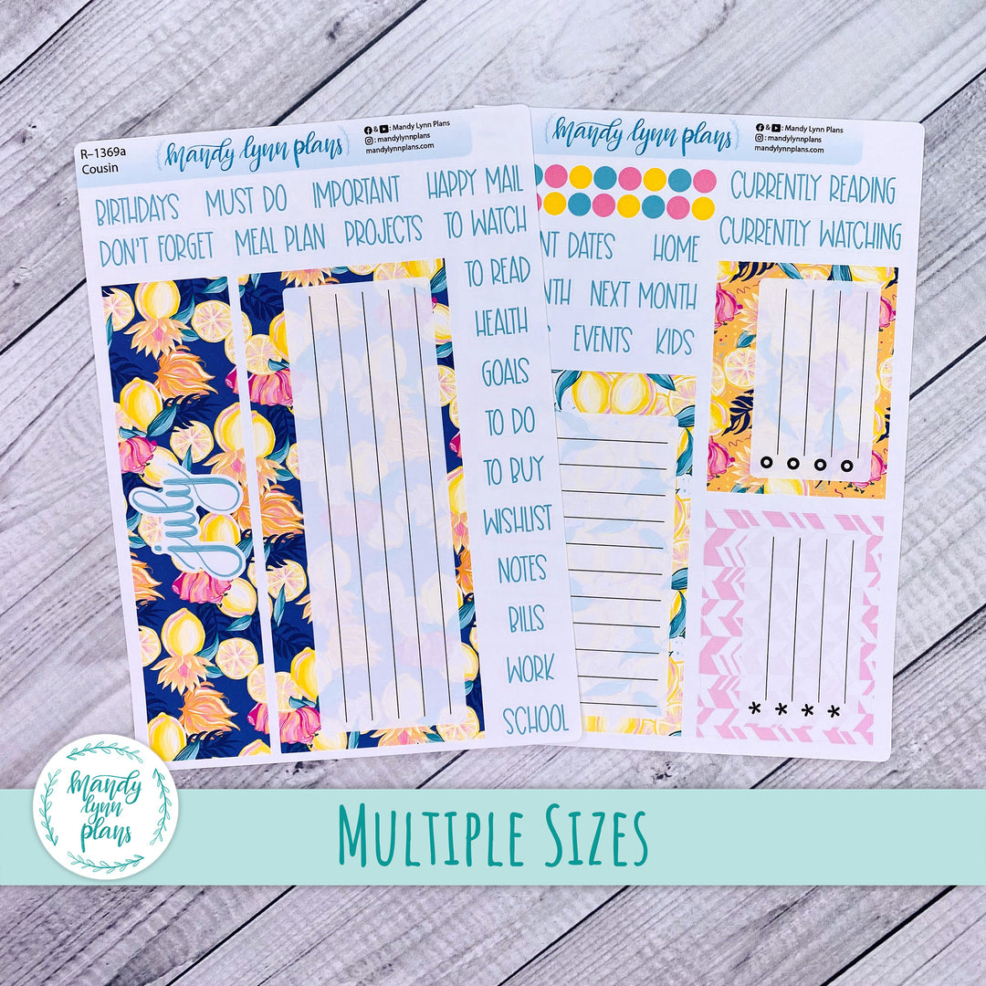 July Dashboard Kit || Hobonichi, Common Planner, Wonderland 222, Plans by Just Scribble || Vibrant Lemonade || 369