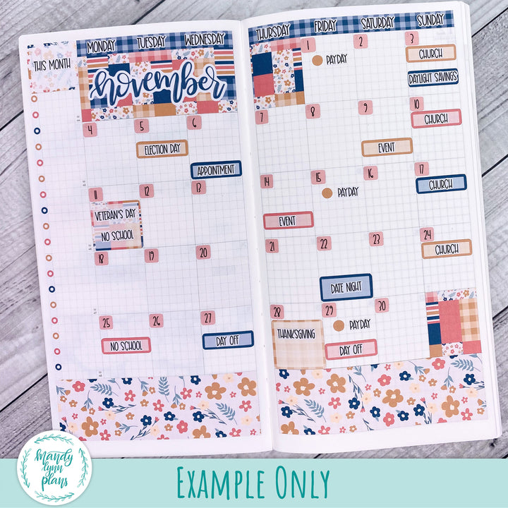 November 2024 Common Planner Monthly Kit || Patchwork Quilt || 287