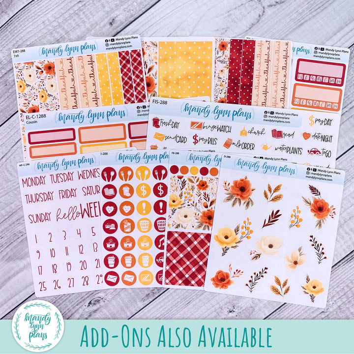 Any Month Common Planner Monthly Kit || Thankful || 288