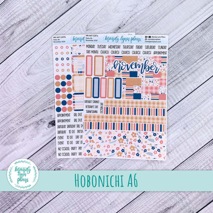 Hobonichi A6 November 2024 Monthly Kit || Patchwork Quilt || MK-A6T-3287