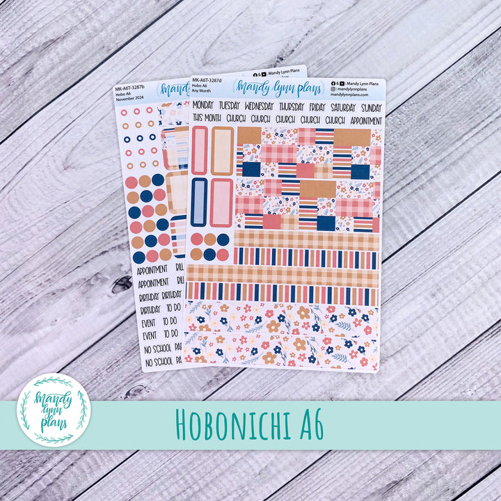 Any Month Hobonichi A6 Monthly Kit || Patchwork Quilt || MK-A6T-3287