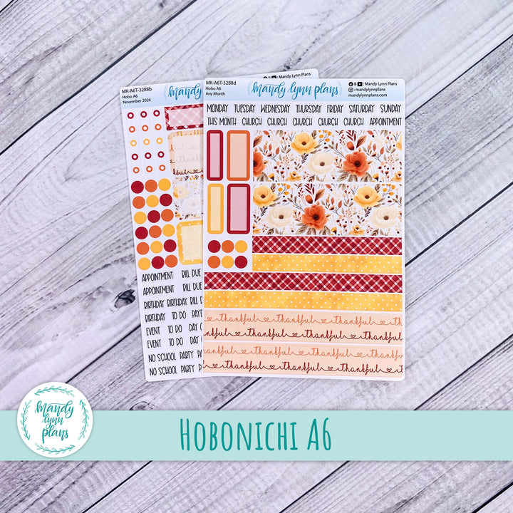 Any Month Hobonichi A6 Monthly Kit || Thankful || MK-A6T-3288