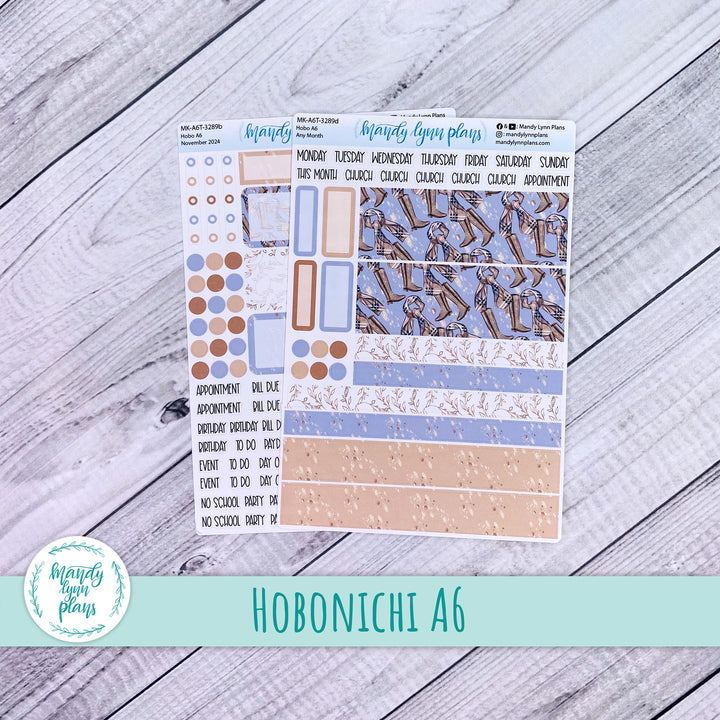 Any Month Hobonichi A6 Monthly Kit || Fall Boots || MK-A6T-3289