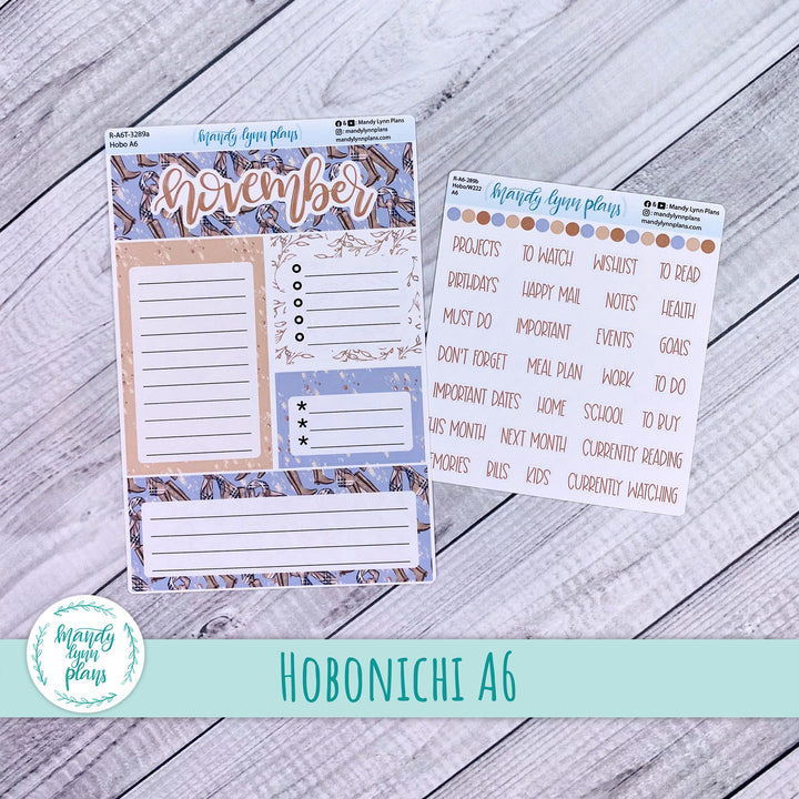 November A6 Hobonichi Dashboard || Fall Boots || R-A6T-3289