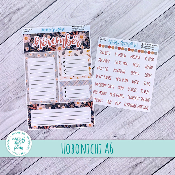 November A6 Hobonichi Dashboard || Hello Fall || R-A6T-3290