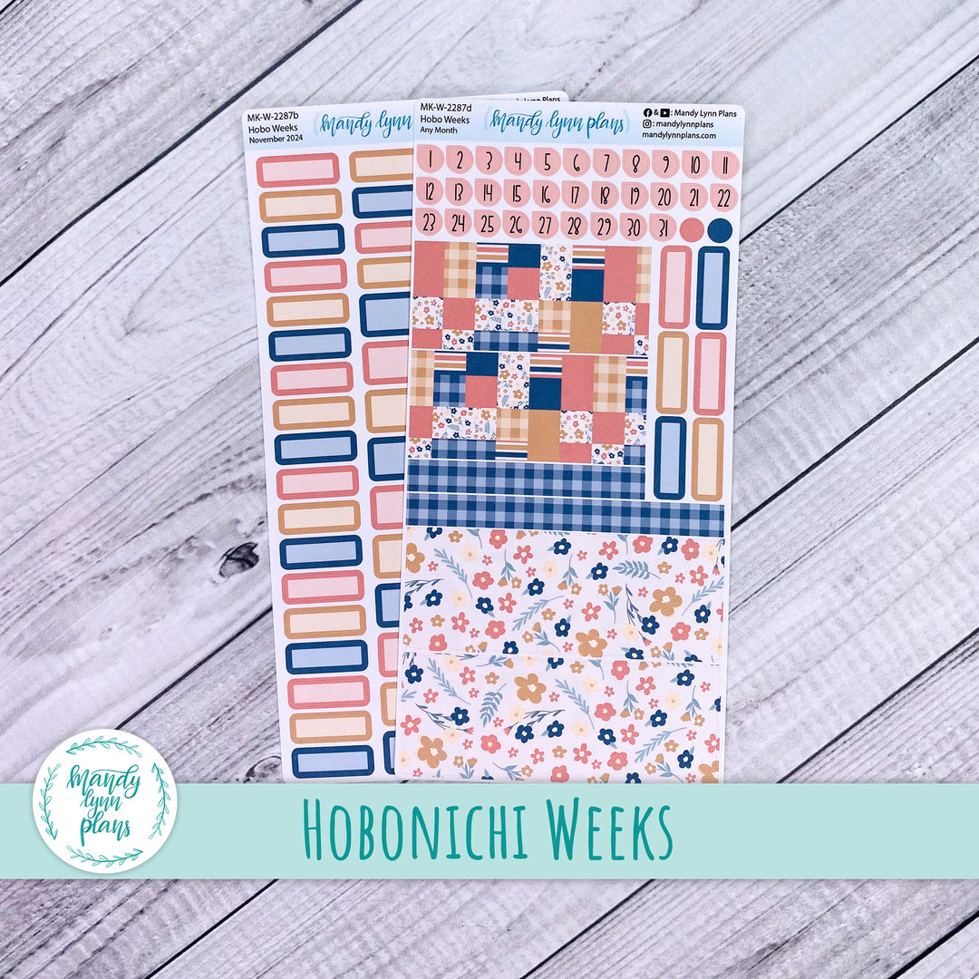 Any Month Hobonichi Weeks Monthly Kit || Patchwork Quilt || MK-W-2287