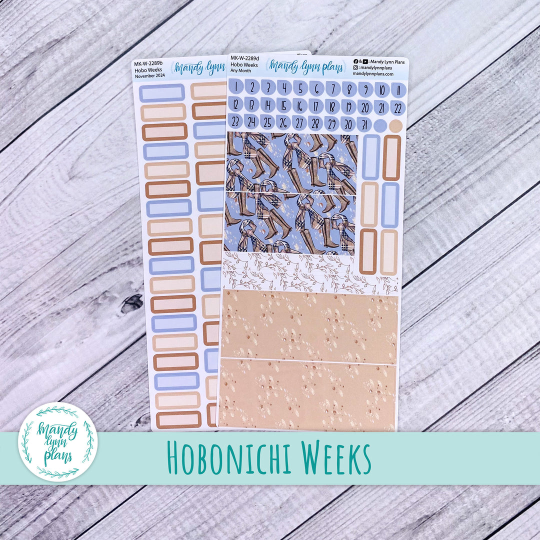 Any Month Hobonichi Weeks Monthly Kit || Fall Boots || MK-W-2289