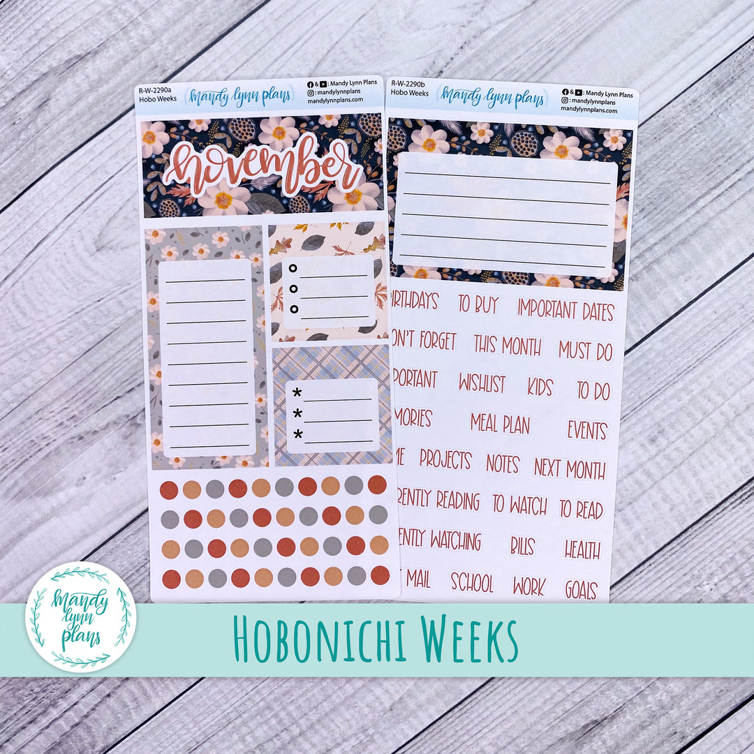 November Hobonichi Weeks Dashboard || Hello Fall || R-W-2290