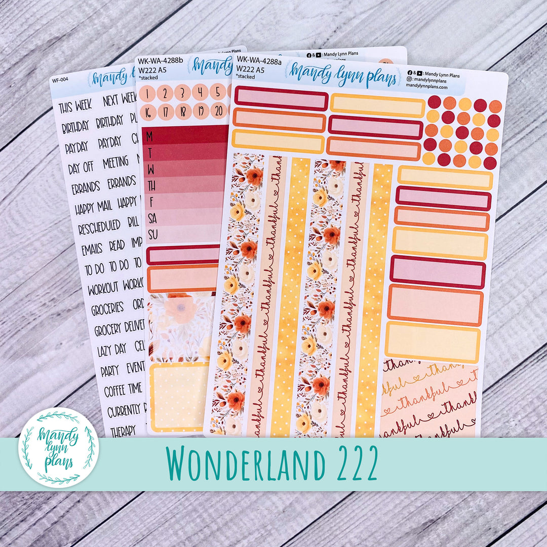 2024  Wonderland 222 Weekly Kit || Thankful || 288