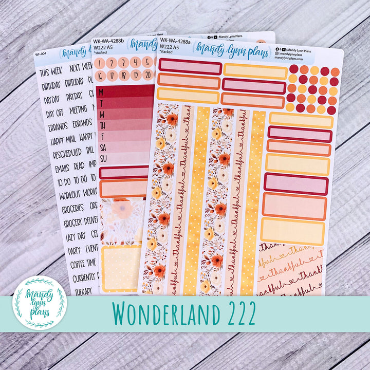 2024  Wonderland 222 Weekly Kit || Thankful || 288