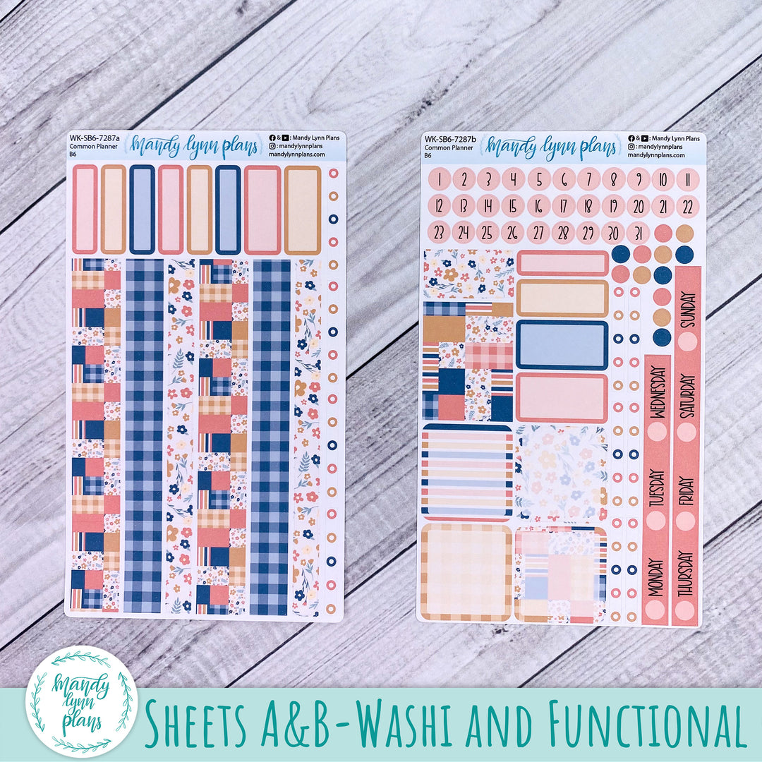 A5, B6, N1 & N2 Common Planner Weekly Kit || Patchwork Quilt || 287