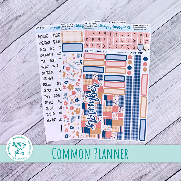 November 2024 Common Planner Monthly Kit || Patchwork Quilt || 287