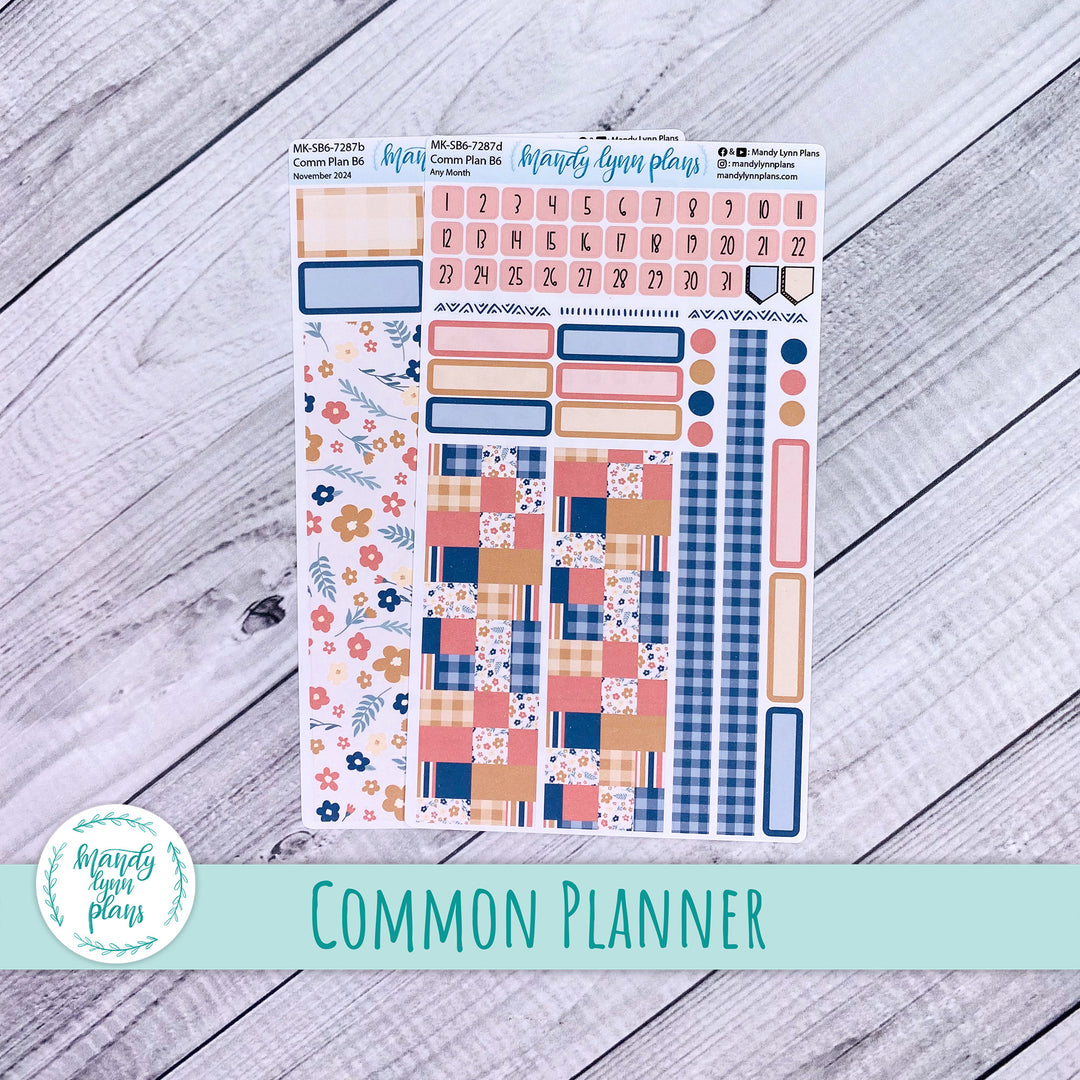 Any Month Common Planner Monthly Kit || Patchwork Quilt || 287