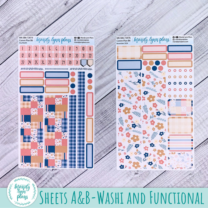 Any Month Common Planner Monthly Kit || Patchwork Quilt || 287