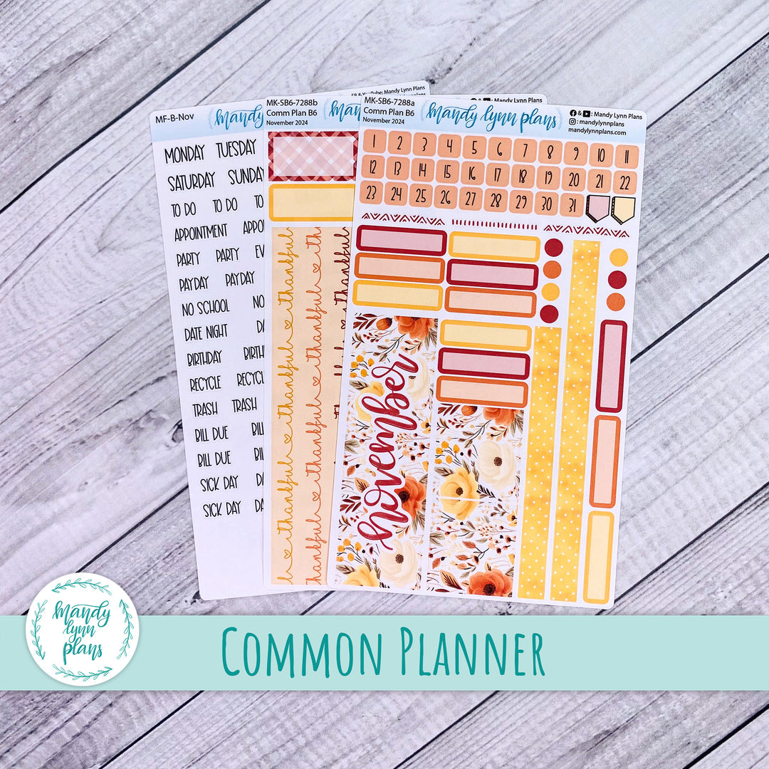 November 2024 Common Planner Monthly Kit || Thankful || 288