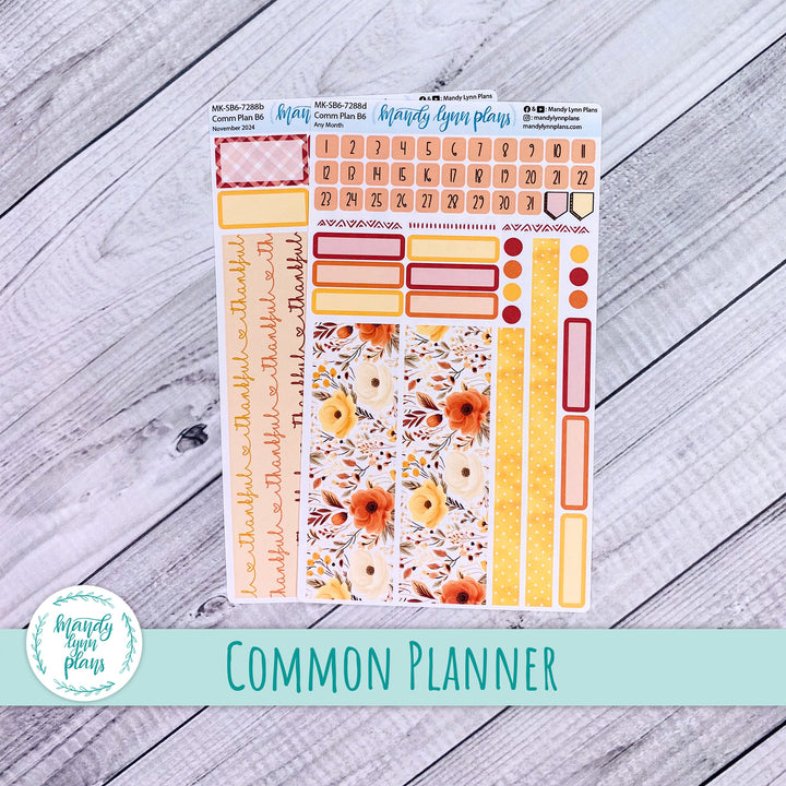 Any Month Common Planner Monthly Kit || Thankful || 288