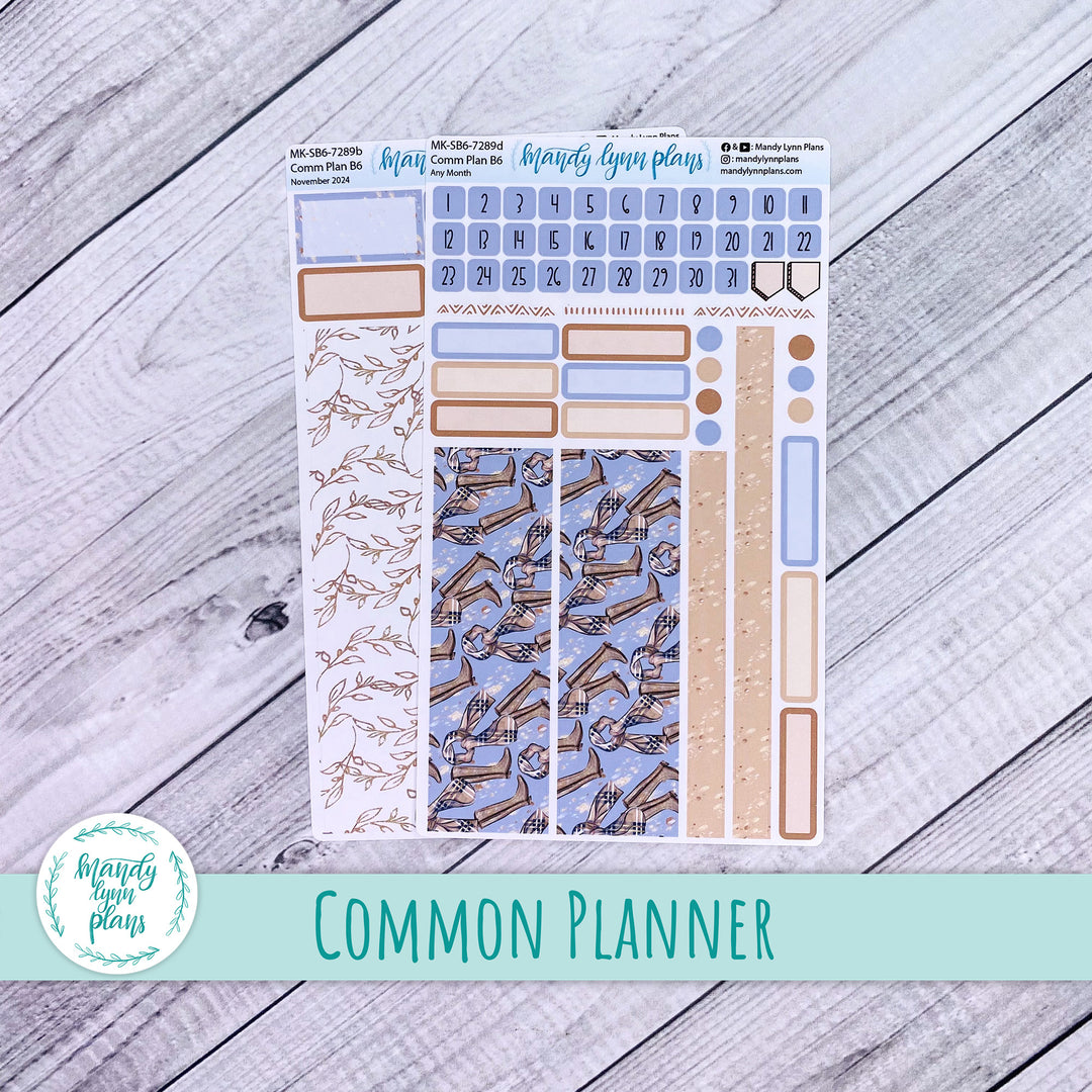 Any Month Common Planner Monthly Kit || Fall Boots || 289