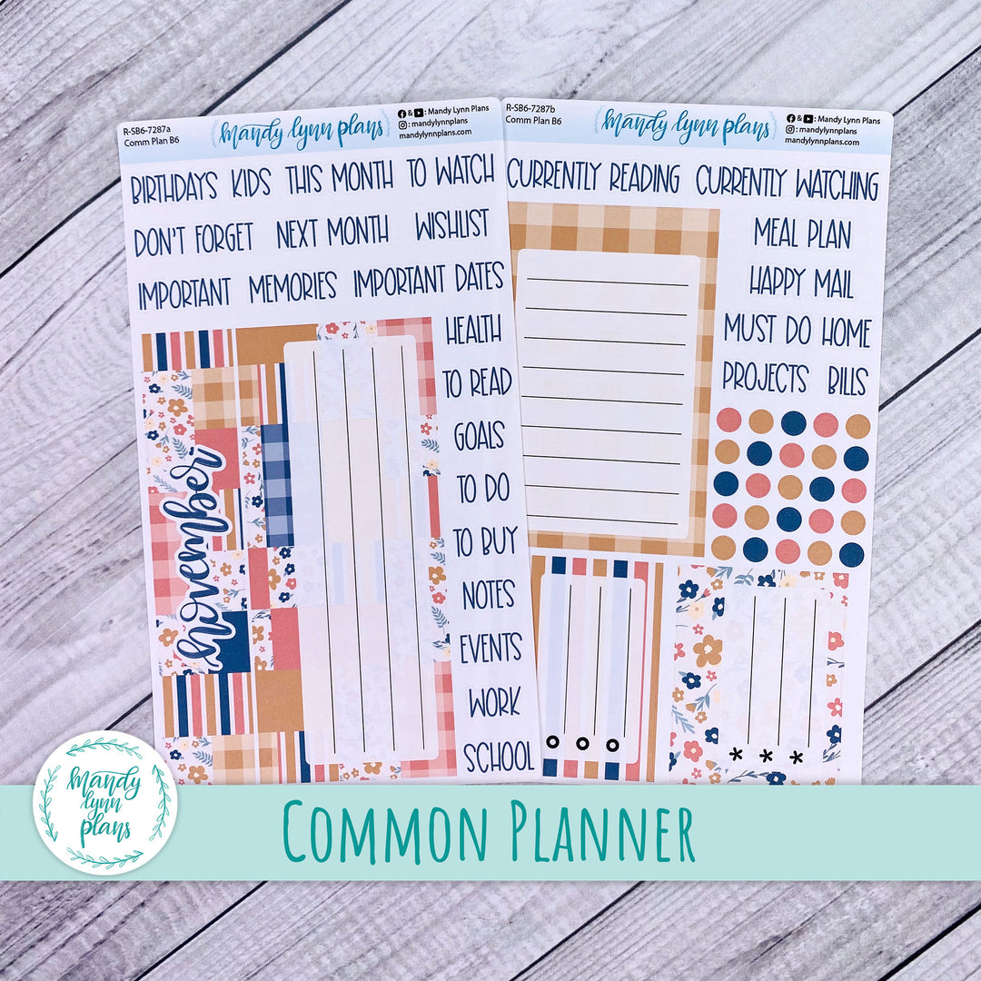 November Common Planner Dashboard || Patchwork Quilt || 287