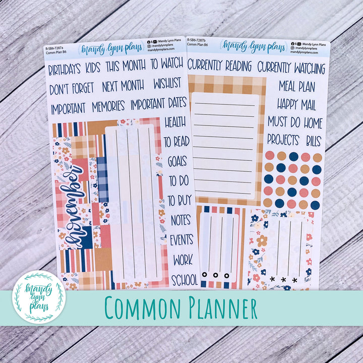 November Common Planner Dashboard || Patchwork Quilt || 287