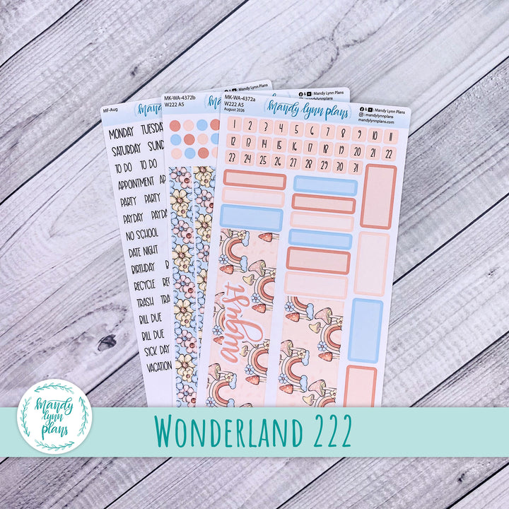 August 2026 or Any Month Monthly Kit || Wonderland 222 A5, B6, A6 || Whimsical Garden || 372