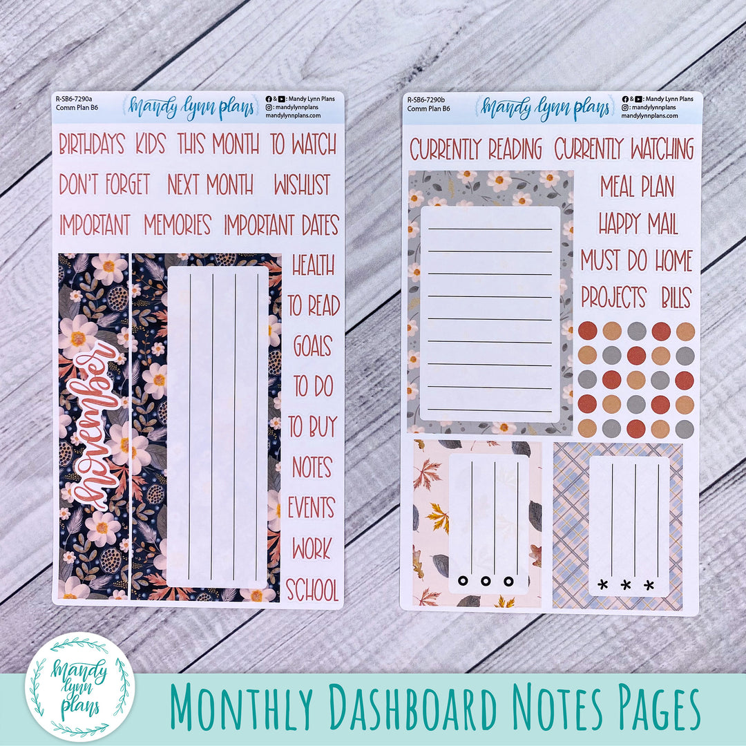 November Common Planner Dashboard || Hello Fall || 290